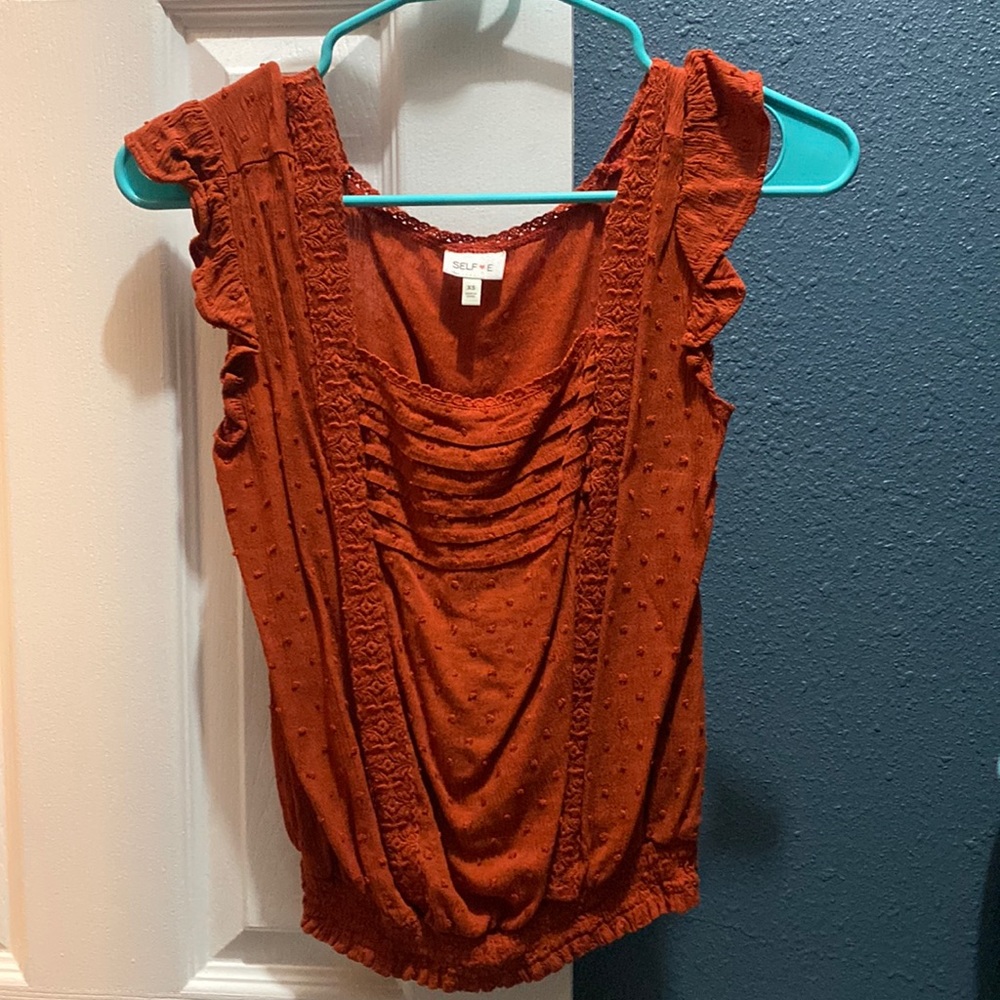 Tank top with scrunched bottom